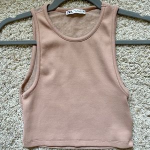 ZARA | Nude Crop Tank 🤎